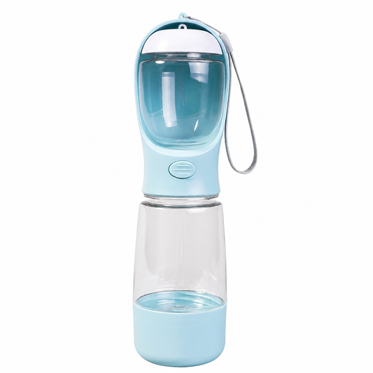 3-in-1 Portable Pet Travel Bottle (Water + Food + Waste Bag)