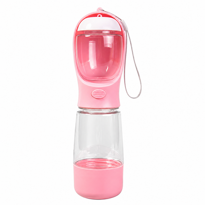 3-in-1 Portable Pet Travel Bottle (Water + Food + Waste Bag)