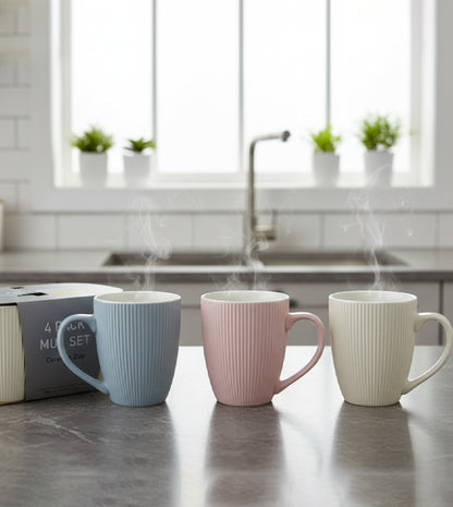 Ceramic Coffee Cup Set (3pcs / 4pcs)