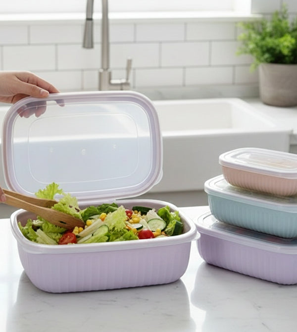4-Piece Food Storage Container Set – Lightweight & Stackable Meal Prep Boxes