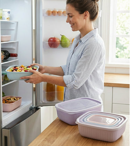 4-Piece Food Storage Container Set – Lightweight & Stackable Meal Prep Boxes