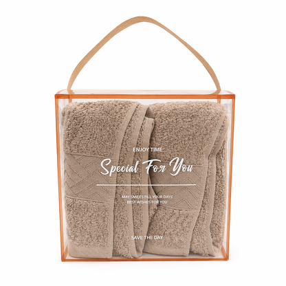 2PCS Soft Cotton Face Towel Set (88x38cm)