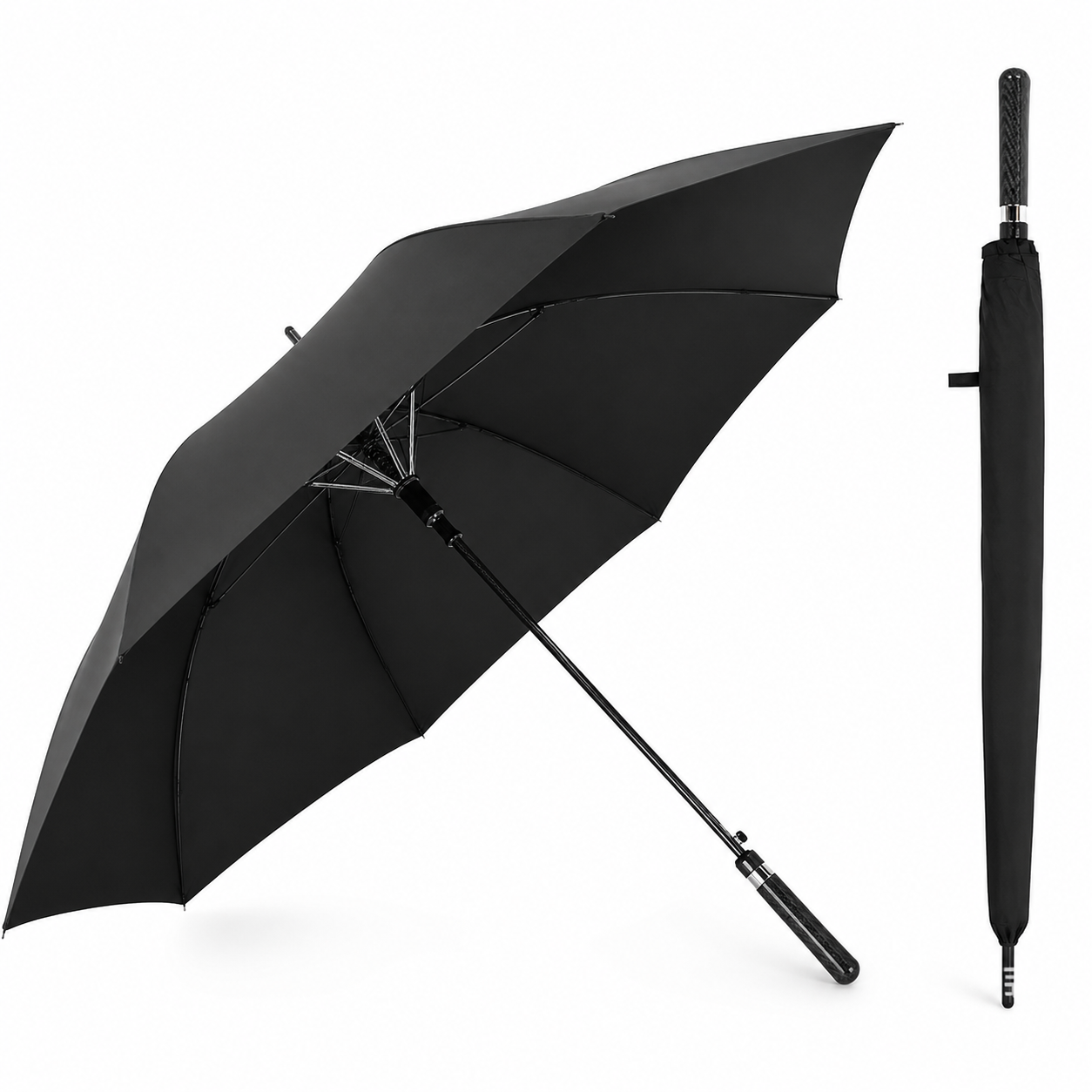 Carbon Fiber Lightweight Business Umbrella – Semi Auto Open & Windproof