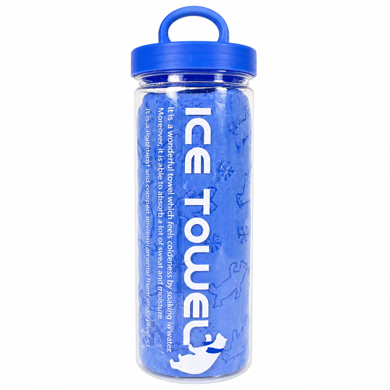 Portable Ice Cooling Towel with Bottle – Quick Dry PVA Sports Towel