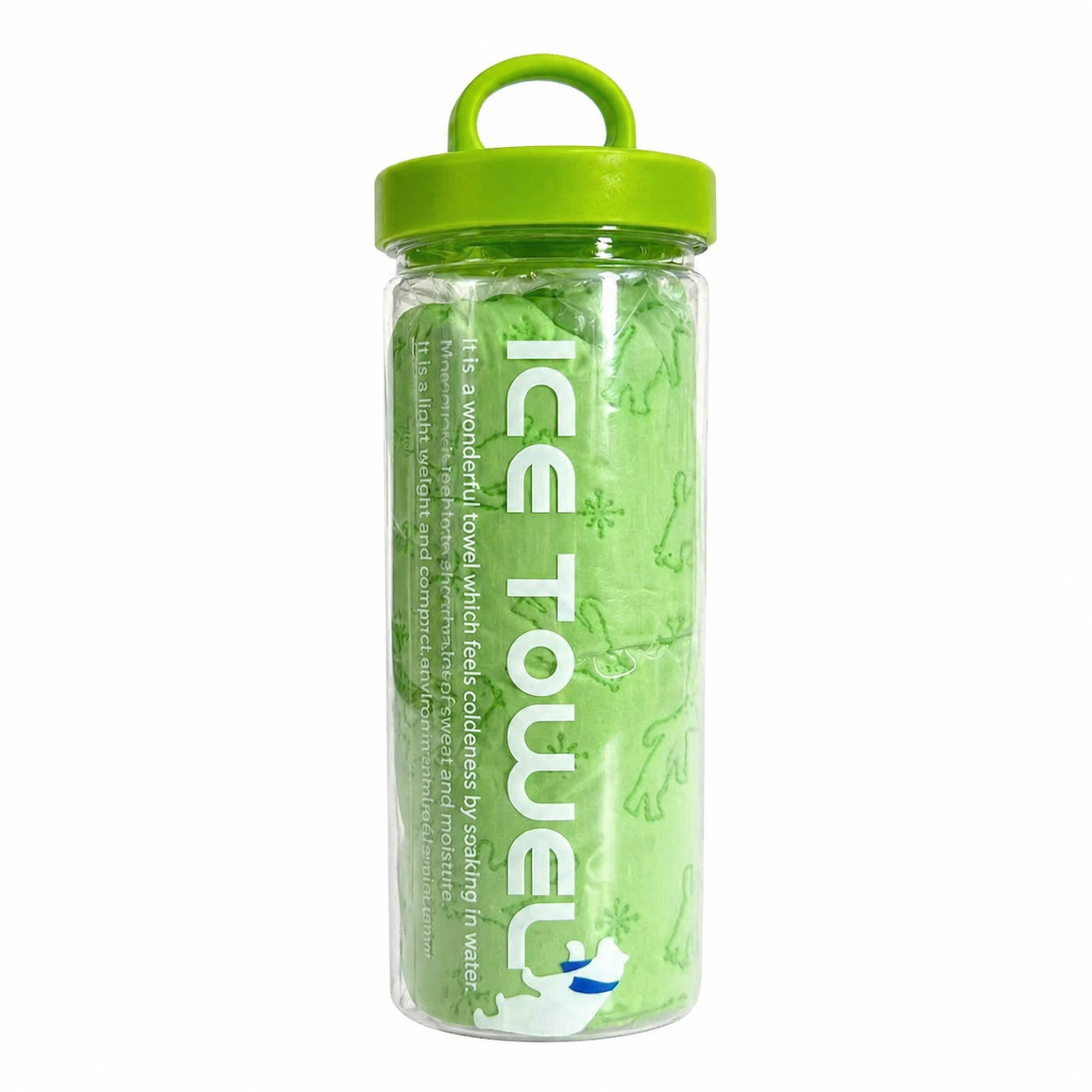 Portable Ice Cooling Towel with Bottle – Quick Dry PVA Sports Towel
