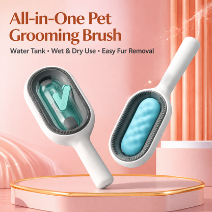 3-in-1 Pet Grooming Brush with Water Tank