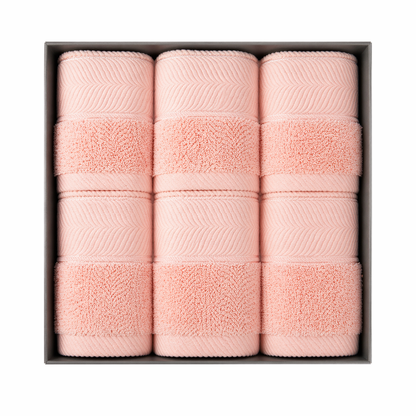 Ultra Soft Antibacterial Cotton Towels (6pcs Set) – Super Absorbent & Skin-Friendly