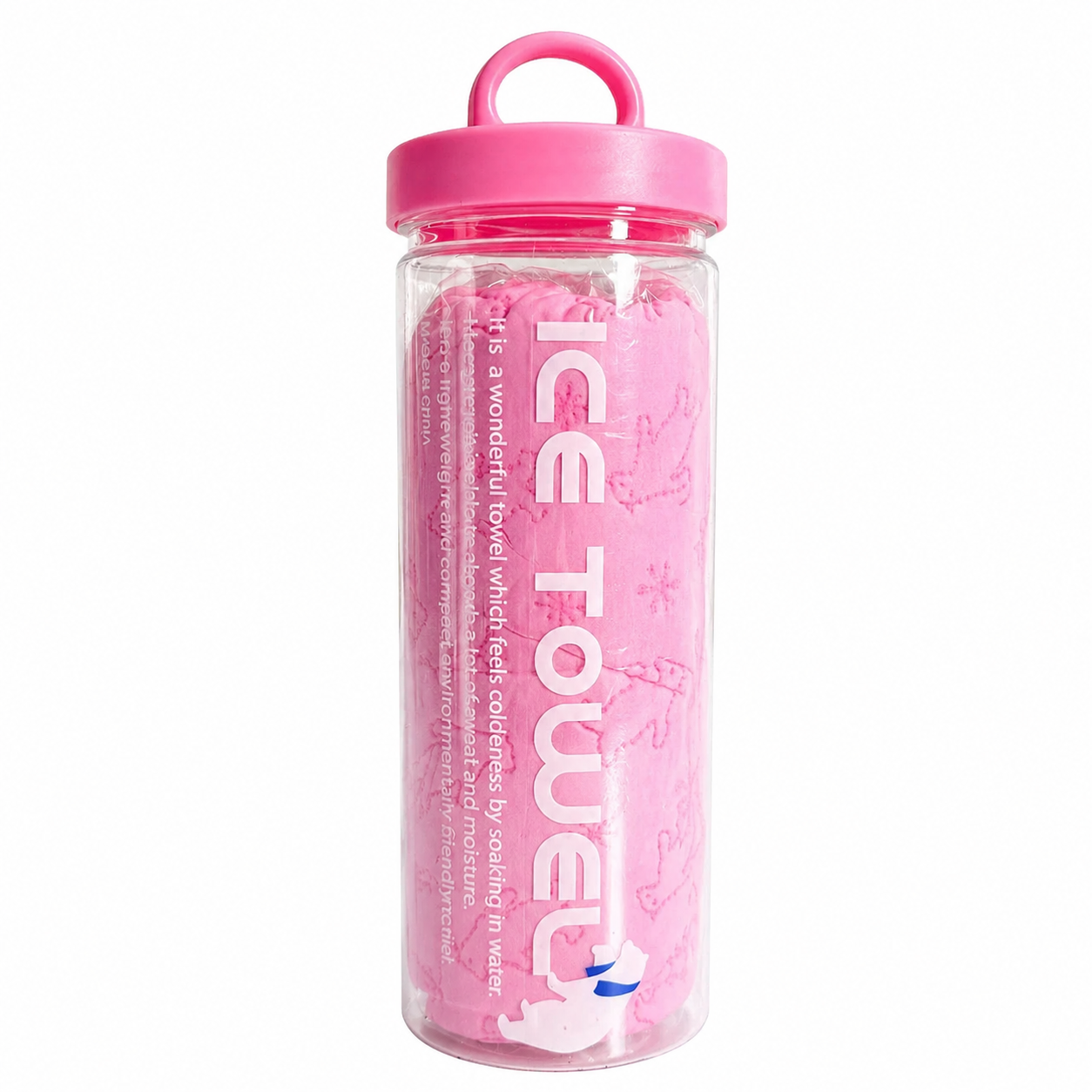 Portable Ice Cooling Towel with Bottle – Quick Dry PVA Sports Towel