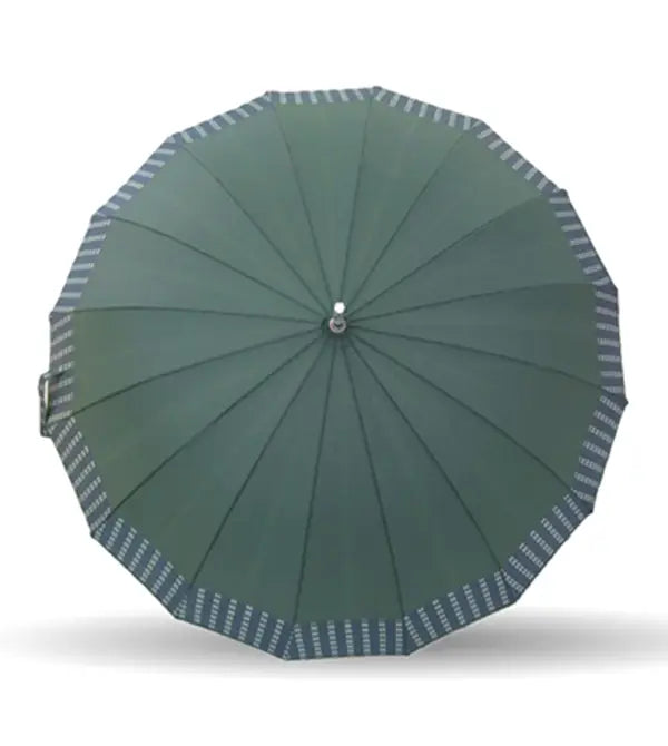 12-Rib Windproof Classic Long Umbrella – Large 115cm Coverage, Durable & Waterproof