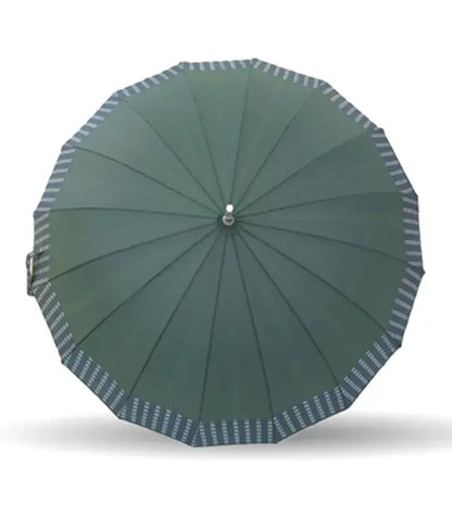 12-Rib Windproof Classic Long Umbrella – Large 115cm Coverage, Durable & Waterproof