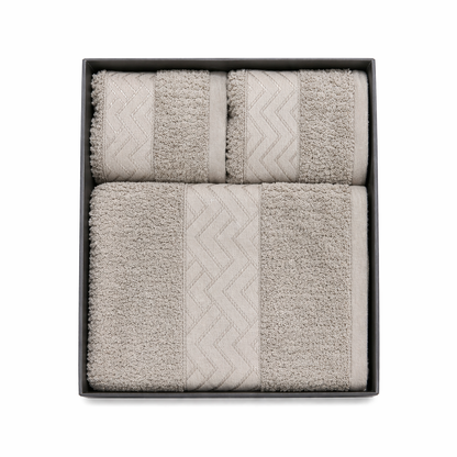 3PCS Cotton Towel Set (Bath & Face Towels)
